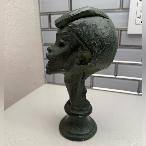 Vintage Fred Press Bust Sculpture Greek Mythology Orpheus Mid-Century Halloween - Picture 6 of 13